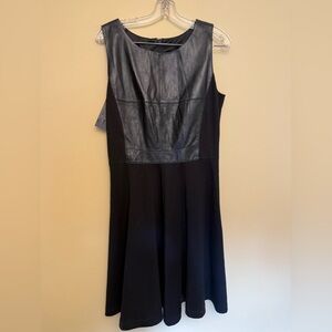 Danier Black Dress with Leather Panel